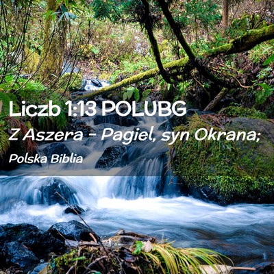 Picture 02 - Liczb 1:13 POLUBG - Z Aszera – Pagiel, syn - Bible Verse Picture