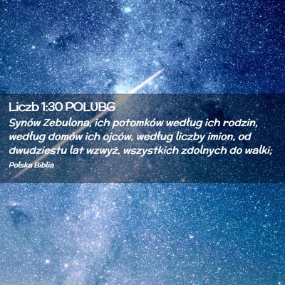 Picture 02 - Liczb 1:30 POLUBG - Synów Zebulona, ich potomków według ich - Bible Verse Picture