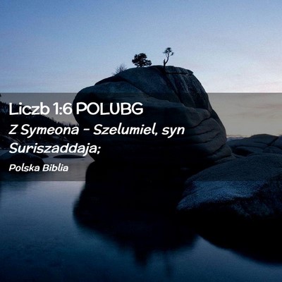 Picture 02 - Liczb 1:6 POLUBG - Z Symeona – Szelumiel, syn - Bible Verse Picture