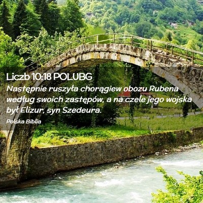 Picture 02 - Liczb 10:18 POLUBG - Następnie ruszyła chorągiew obozu Rubena - Bible Verse Picture