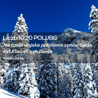 Picture 02 - Liczb 10:20 POLUBG - Na czele wojska pokolenia synów Gada był - Bible Verse Picture
