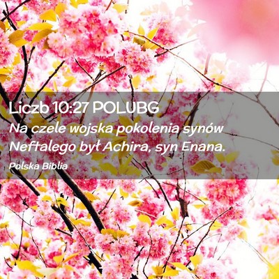 Picture 02 - Liczb 10:27 POLUBG - Na czele wojska pokolenia synów Neftalego był - Bible Verse Picture