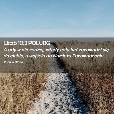 Picture 02 - Liczb 10:3 POLUBG - A gdy w nie zadmą, wtedy cały lud zgromadzi - Bible Verse Picture