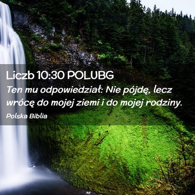 Picture 02 - Liczb 10:30 POLUBG - Ten mu odpowiedział: Nie pójdę, lecz wrócę - Bible Verse Picture