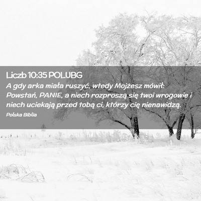 Picture 02 - Liczb 10:35 POLUBG - A gdy arka miała ruszyć, wtedy Mojżesz - Bible Verse Picture