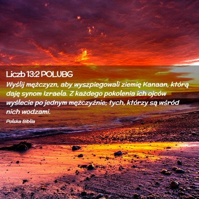 Picture 02 - Liczb 13:2 POLUBG - Wyślij mężczyzn, aby wyszpiegowali ziemię - Bible Verse Picture