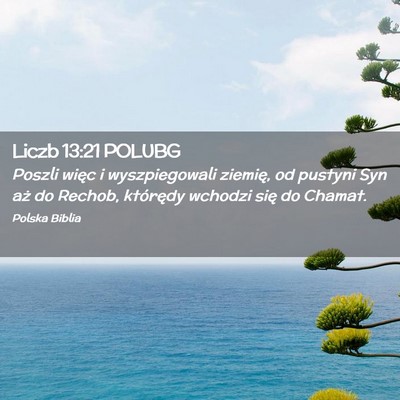 Picture 02 - Liczb 13:21 POLUBG - Poszli więc i wyszpiegowali ziemię, od pustyni - Bible Verse Picture