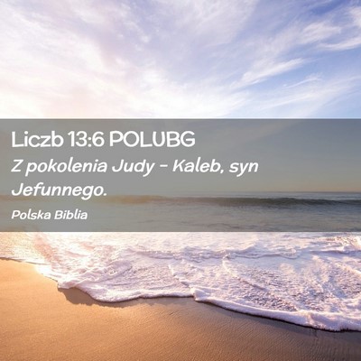 Picture 02 - Liczb 13:6 POLUBG - Z pokolenia Judy – Kaleb, syn - Bible Verse Picture