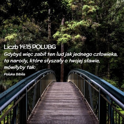 Picture 02 - Liczb 14:15 POLUBG - Gdybyś więc zabił ten lud jak jednego - Bible Verse Picture