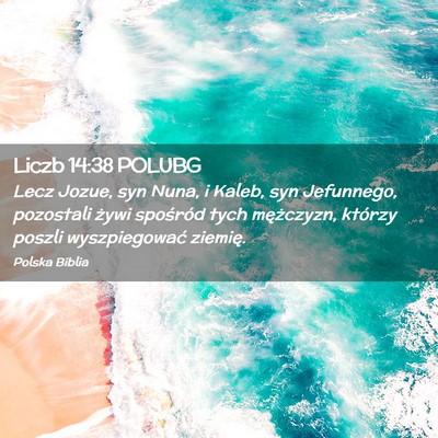 Picture 02 - Liczb 14:38 POLUBG - Lecz Jozue, syn Nuna, i Kaleb, syn Jefunnego, - Bible Verse Picture