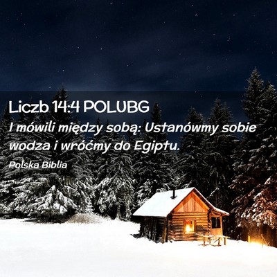 Picture 02 - Liczb 14:4 POLUBG - I mówili między sobą: Ustanówmy sobie wodza i - Bible Verse Picture