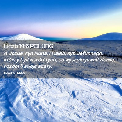 Picture 02 - Liczb 14:6 POLUBG - A Jozue, syn Nuna, i Kaleb, syn Jefunnego, - Bible Verse Picture