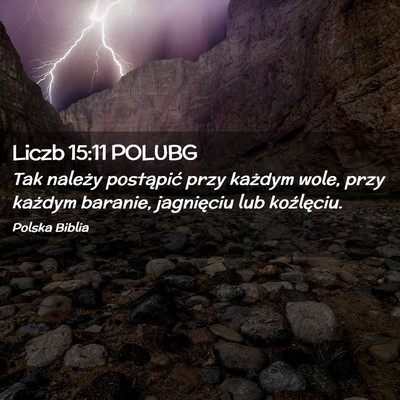 Picture 02 - Liczb 15:11 POLUBG - Tak należy postąpić przy każdym wole, przy - Bible Verse Picture