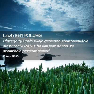 Picture 02 - Liczb 16:11 POLUBG - Dlatego ty i cała twoja gromada zbuntowaliście - Bible Verse Picture