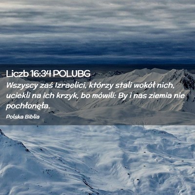 Picture 02 - Liczb 16:34 POLUBG - Wszyscy zaś Izraelici, którzy stali wokół - Bible Verse Picture