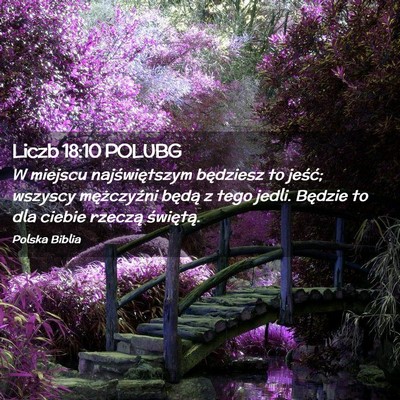 Picture 02 - Liczb 18:10 POLUBG - W miejscu najświętszym będziesz to jeść; - Bible Verse Picture
