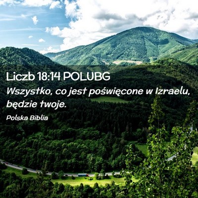 Picture 02 - Liczb 18:14 POLUBG - Wszystko, co jest poświęcone w Izraelu, będzie - Bible Verse Picture