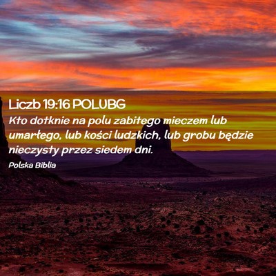 Picture 02 - Liczb 19:16 POLUBG - Kto dotknie na polu zabitego mieczem lub - Bible Verse Picture