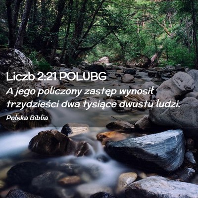 Picture 02 - Liczb 2:21 POLUBG - A jego policzony zastęp wynosił trzydzieści - Bible Verse Picture