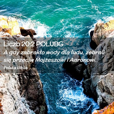 Picture 02 - Liczb 20:2 POLUBG - A gdy zabrakło wody dla ludu, zebrali się - Bible Verse Picture
