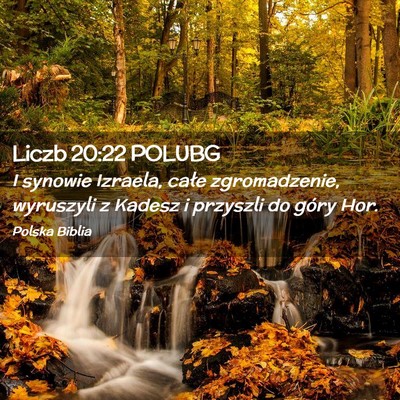Picture 02 - Liczb 20:22 POLUBG - I synowie Izraela, całe zgromadzenie, wyruszyli - Bible Verse Picture