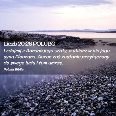 Picture 02 - Liczb 20:26 POLUBG - I zdejmij z Aarona jego szaty, a ubierz w nie - Bible Verse Picture