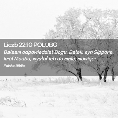Picture 02 - Liczb 22:10 POLUBG - Balaam odpowiedział Bogu: Balak, syn Sippora, - Bible Verse Picture