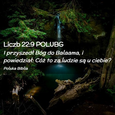 Picture 02 - Liczb 22:9 POLUBG - I przyszedł Bóg do Balaama, i powiedział: - Bible Verse Picture