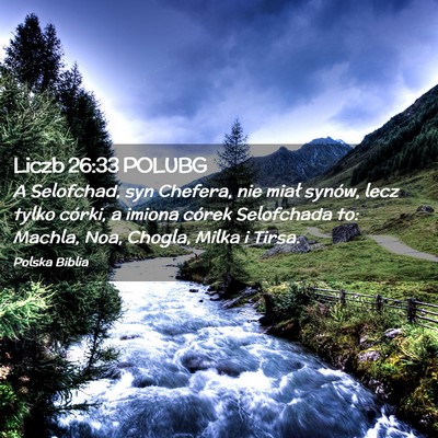 Picture 02 - Liczb 26:33 POLUBG - A Selofchad, syn Chefera, nie miał synów, lecz - Bible Verse Picture