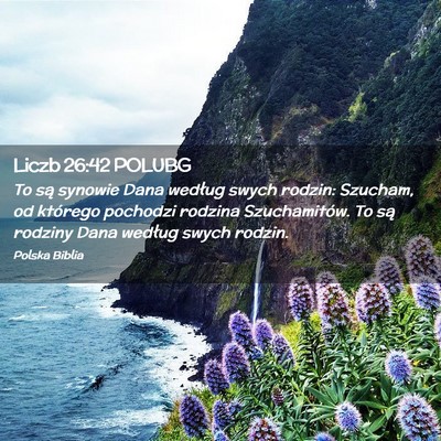 Picture 02 - Liczb 26:42 POLUBG - To są synowie Dana według swych rodzin: - Bible Verse Picture