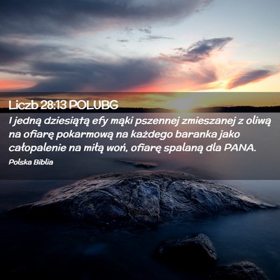 Picture 02 - Liczb 28:13 POLUBG - I jedną dziesiątą efy mąki pszennej - Bible Verse Picture