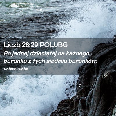 Picture 02 - Liczb 28:29 POLUBG - Po jednej dziesiątej na każdego baranka z tych - Bible Verse Picture
