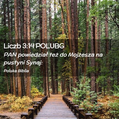 Picture 02 - Liczb 3:14 POLUBG - PAN powiedział też do Mojżesza na pustyni - Bible Verse Picture