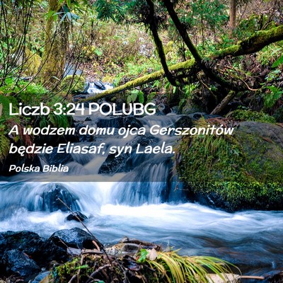 Picture 02 - Liczb 3:24 POLUBG - A wodzem domu ojca Gerszonitów będzie Eliasaf, - Bible Verse Picture