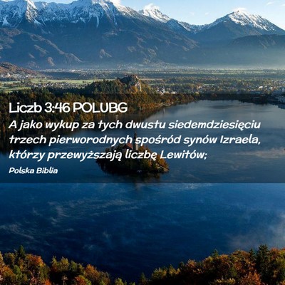 Picture 02 - Liczb 3:46 POLUBG - A jako wykup za tych dwustu siedemdziesięciu - Bible Verse Picture