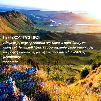 Picture 02 - Liczb 30:12 POLUBG - Ale jeśli jej mąż sprzeciwił się temu w - Bible Verse Picture