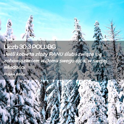 Picture 02 - Liczb 30:3 POLUBG - Jeśli kobieta złoży PANU ślub i zwiąże się - Bible Verse Picture
