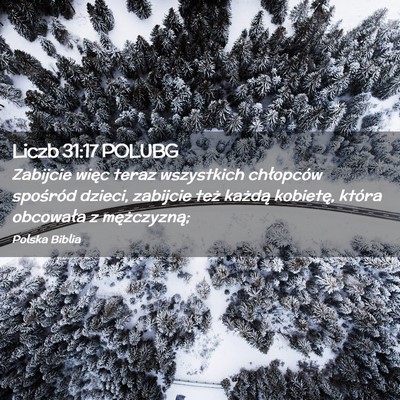 Picture 02 - Liczb 31:17 POLUBG - Zabijcie więc teraz wszystkich chłopców - Bible Verse Picture
