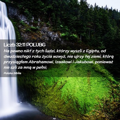 Picture 02 - Liczb 32:11 POLUBG - Na pewno nikt z tych ludzi, którzy wyszli z - Bible Verse Picture