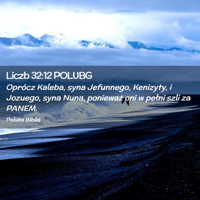 Picture 02 - Liczb 32:12 POLUBG - Oprócz Kaleba, syna Jefunnego, Kenizyty, i - Bible Verse Picture