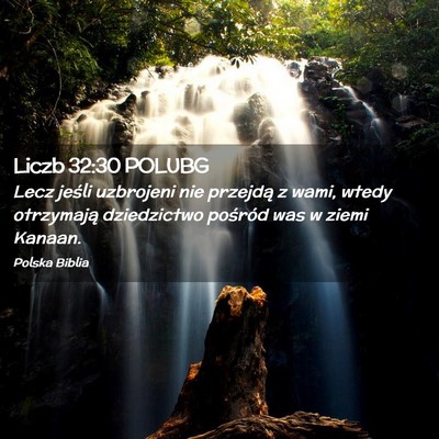 Picture 02 - Liczb 32:30 POLUBG - Lecz jeśli uzbrojeni nie przejdą z wami, wtedy - Bible Verse Picture