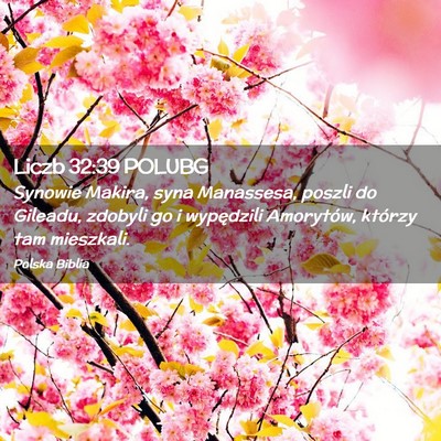 Picture 02 - Liczb 32:39 POLUBG - Synowie Makira, syna Manassesa, poszli do - Bible Verse Picture