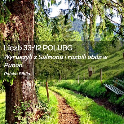 Picture 02 - Liczb 33:42 POLUBG - Wyruszyli z Salmona i rozbili obóz w - Bible Verse Picture