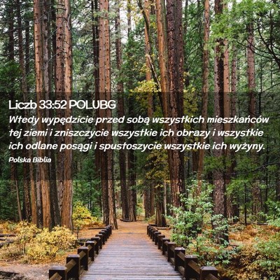 Picture 02 - Liczb 33:52 POLUBG - Wtedy wypędzicie przed sobą wszystkich - Bible Verse Picture