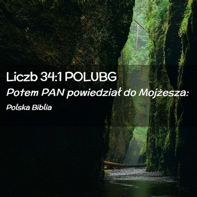 Picture 02 - Liczb 34:1 POLUBG - Potem PAN powiedział do - Bible Verse Picture