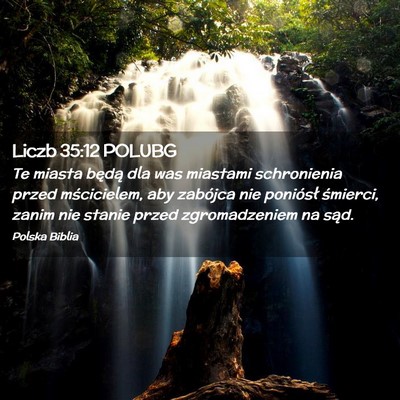 Picture 02 - Liczb 35:12 POLUBG - Te miasta będą dla was miastami schronienia - Bible Verse Picture