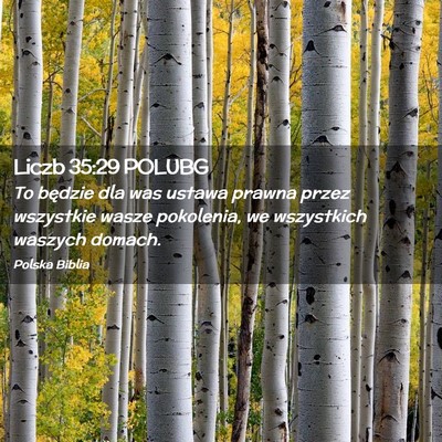 Picture 02 - Liczb 35:29 POLUBG - To będzie dla was ustawa prawna przez wszystkie - Bible Verse Picture
