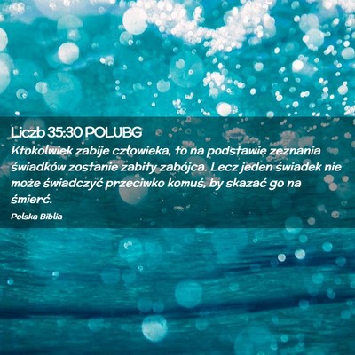 Picture 02 - Liczb 35:30 POLUBG - Ktokolwiek zabije człowieka, to na podstawie - Bible Verse Picture