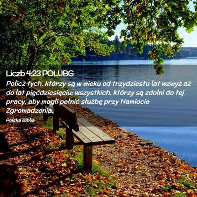 Picture 02 - Liczb 4:23 POLUBG - Policz tych, którzy są w wieku od trzydziestu - Bible Verse Picture