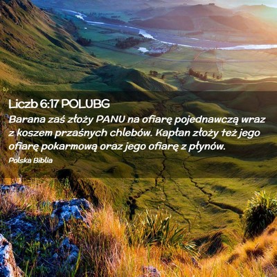 Picture 02 - Liczb 6:17 POLUBG - Barana zaś złoży PANU na ofiarę pojednawczą - Bible Verse Picture
